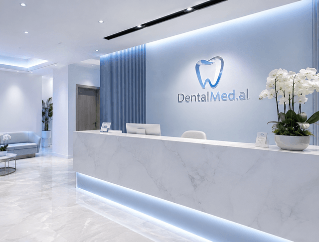 Dentalmed clinic reception in Tirana, Albania